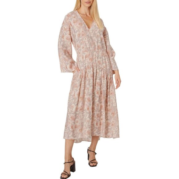 New Vince Dahlia Back Cut-Out Maxi Dress Lotus Shell Large $425 - Picture 1 of 10